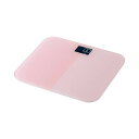 【正規代理店】 エレコム HCS-S03PN 体重計 デジタル ヘルスメーター コンパクト 乗るだけ自動電源ON 強化ガラス天板 最大150kg対応 LED表示 電池付属 エクリア ピンク|詳細画像