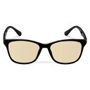  エレコム G-BUB-W02BK ブルーライトカット眼鏡 / ブラウンレンズ / ウェリントンフレーム / ブラック スタンダード ( PCメガネ・光学機器 )
