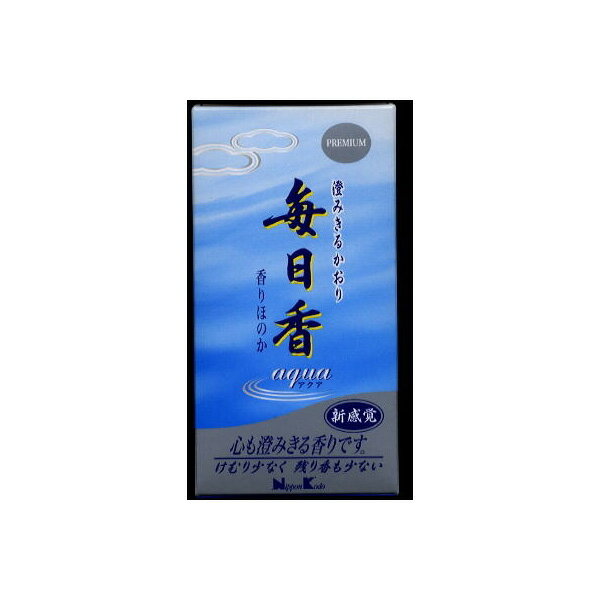 ※この商品は配送会社の都合により、北海道・沖縄・離島にはお届けできません。 ご注文が確認された場合、キャンセルさせて頂く可能性がございますのであらかじめご了承ください。●明治・大正・昭和・平成の4つの時代を通して、日本中の家庭で使われている「毎日香」。日本を代表するお線香の代名詞として、海外でもNo．1ブランドです。自然の中の澄み切った「水」をイメージした香り。【サイズ】80×155×34（mm）※この商品は配送会社の都合により、北海道・沖縄・離島にはお届けできません。 ご注文が確認された場合、キャンセルさせて頂く可能性がございますのであらかじめご了承ください。