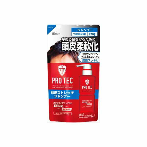 【5個セット】 PRO TEC 頭皮ストレッチシャンプー つめかえ用 230g ライオン シャンプー