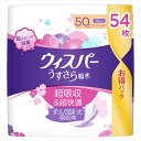 【6個セット】 ウィスパーうすさら吸水 50cc 54枚 P&G 介助 ウィスパー 失禁用品 女性用 軽失禁パッド 吸水ナプキン うすさら安心 介護用品 吸水ケア 介護 大容量 尿漏れパッド ピーアンドジー 排泄ケア さわやかな香り 横モレ防止 尿とりパッド うすさら吸水