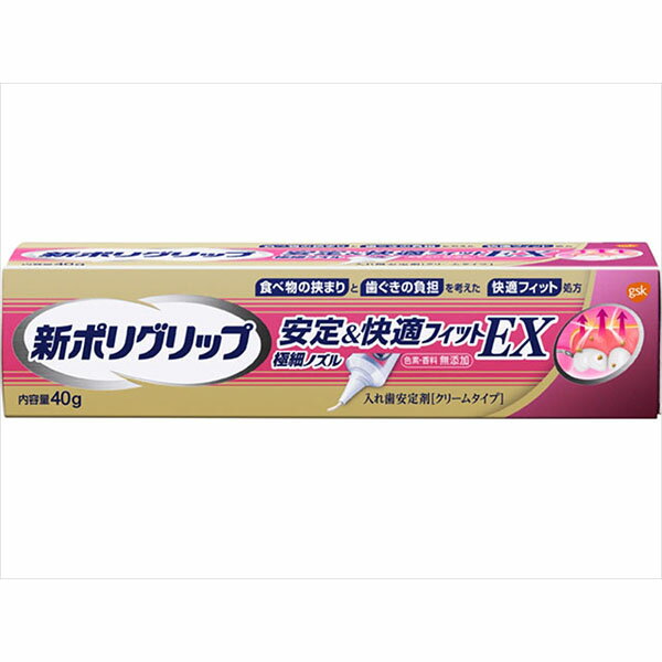 【12個セット】 新ポリグリップ 安定&快適フィットEX 40g グラクソスミスクライン 入れ歯用