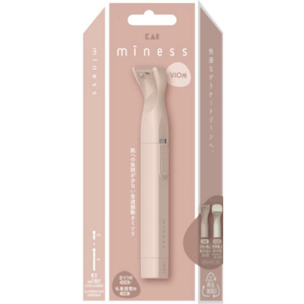 【6個セット】 GA0134 miness VIOデリケートゾーン用カミソリ デリケートゾーン用 音波振動 レディース 安全 音波振動カミソリ ムダ毛処理 電動 女性用カミソリ シェーバー 剃刀 ボディケア 新生活 貝印 マイネス ホルダー デリケートゾーン