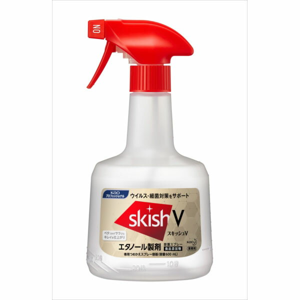 【6個セット】 空容器 スキッシュV専用つめかえスプレー容器業務用600ML 住居洗剤
