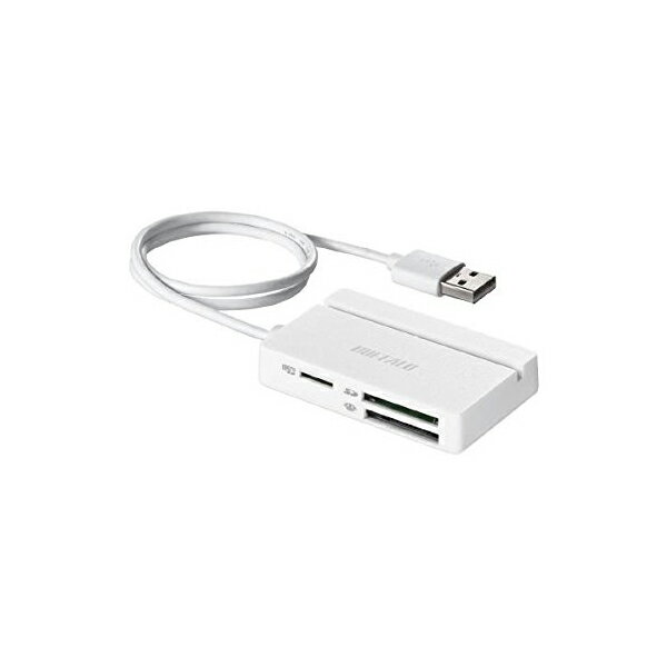 バッファロー USB2.0 マルチカードリーダー スタンダードモデル ホワイト BSCR100U2WH 送料無料
