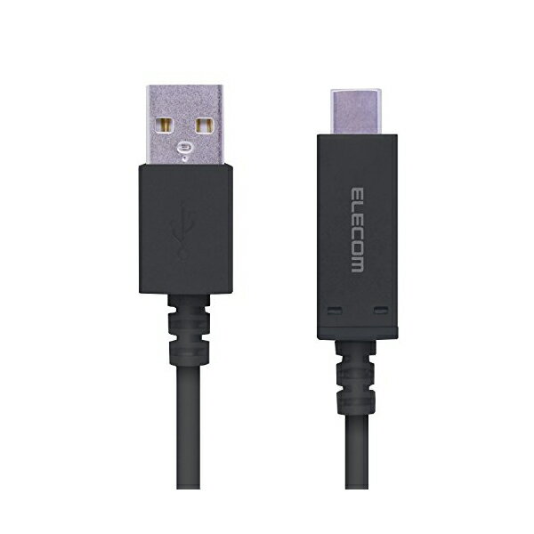 エレコムUSBTYPECケーブルタイプC(AtoC)温度検知機能付USB2.0準拠品0.3mブラックMPA-AC03SNBKスマ