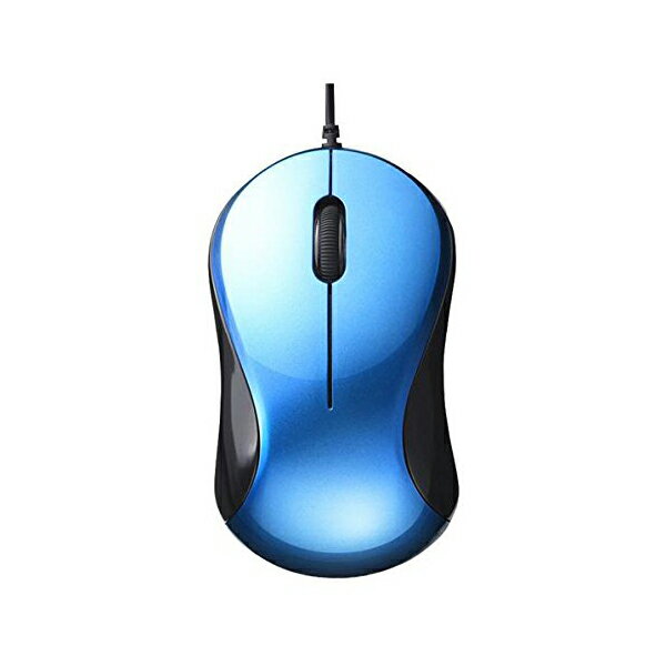 バッファロー 有線 BlueLED 静音 3ボタンマウス ブルー BSMBU100BL 送料無料