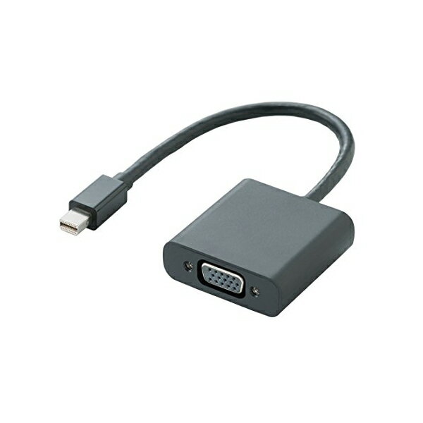 【正規代理店】 エレコム AD-MDPVGABK 変換アダプタ miniDisplayPort-VGA for Mac / Surface / Lenovo ブラック Mini DisplayPort-VGA変換アダプタ