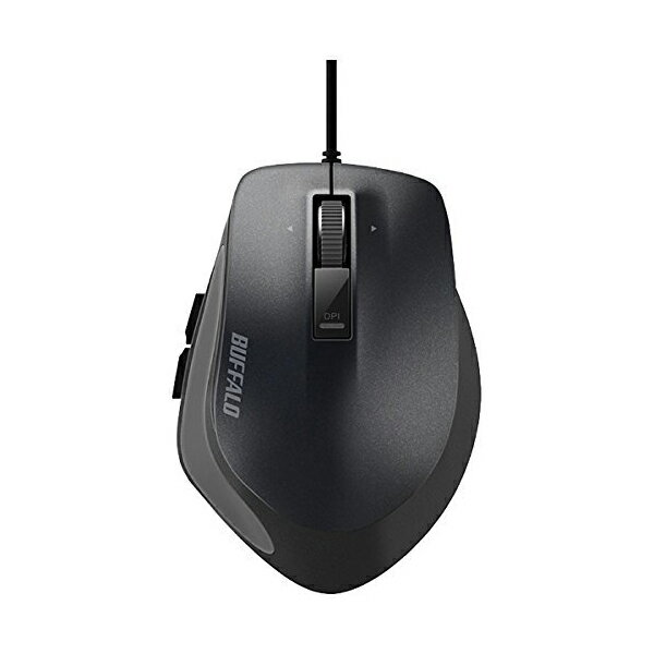 バッファロー 有線 BlueLED プレミアムフィットマウス Mサイズ ブラック BSMBU500MBK 送料無料