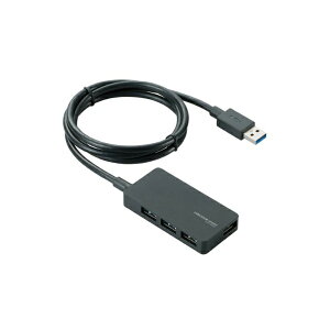 Ź 쥳 U3H-A408SBK USB3.0 ϥ 4ݡ ACץ  / Хξб ֥å USB3.0бACץդ4ݡUSBϥ