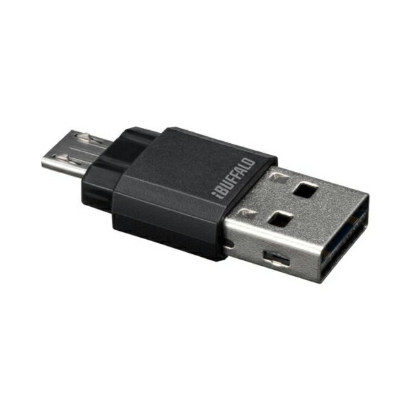 【 送料無料 】 バッファロー スマホ / タブレット / PC用 microSD専用カードリーダー BSCRUM04BK