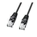 サンワサプライ カテゴリ6極細LANケーブル LA-SL6-005BK CAT6LANケーブル ( 極細・0.5m・ブラック ) 送料無料