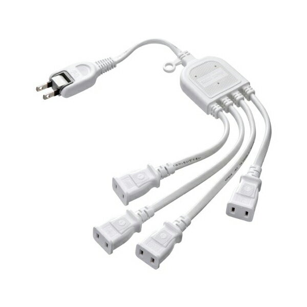 サンワサプライ ACアダプタ専用電源 延長コード TAP-EX4WN AC延長コード ( ACアダプタ専用・4分岐・ホワイト ) 送料無料