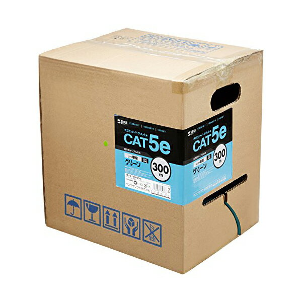 サンワサプライ カテゴリ5eUTP単線ケーブルのみ KB-T5-CB300GN 送料無料