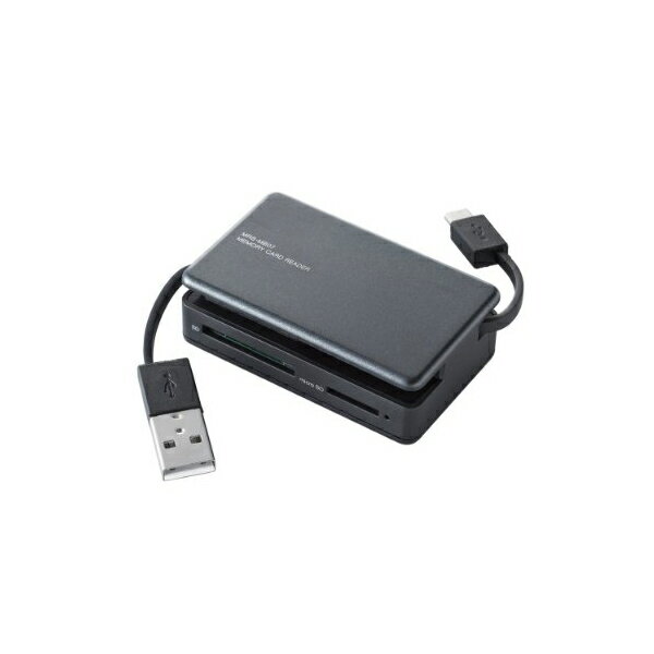 楽天ウルマックス 楽天市場店【正規代理店】 エレコム MRS-MB07BK カードリーダー USB2.0 microUSBコネクタ搭載 パソコン スマホ タブレット対応 ブラック タブレット PC対応メモリリーダライタ