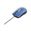 バッファロー iBUFFALO-有線光学式マウス 静音 / 3ボタン / Mサイズ ブルー BSMOU27SMBL 送料無料(2)