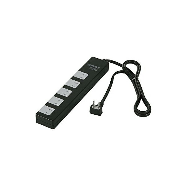 バッファロー iBUFFALO-2ピン式電源 タップ 10個口 1.5m ブラック BSTAPSD21015BK 送料無料