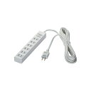 バッファロー iBUFFALO 2ピン式電源 タップ 6個口 集中スイッチ 2m ホワイト BSTAPPS2620WH 送料無料