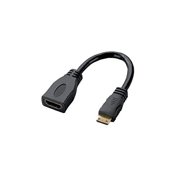  エレコム TB-HDAC2BK 変換ケーブル HDMI ( タイプA ) メス-HDMI Mini ( タイプC ) オス ブラック HDMI変換ケーブル / AF-C / ブラック