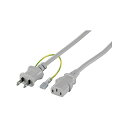 バッファロー iBUFFALO_電源ケーブル ソケット ( メス ) ⇔プラグ ( オス ) 2.0m グレー BSACC0620GYA 送料無料