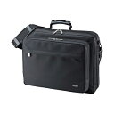 サンワサプライ PCキャリングバッグ BAG-U54BK2 メンズ シングル 15.6インチワイド A4 ブラック パソコンバッグ ビジネスバッグ ビジネスバック 送料無料(2)