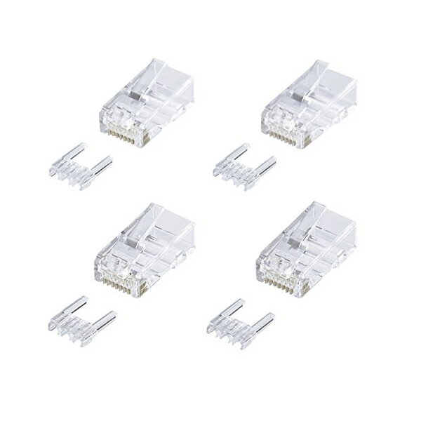  サンワサプライ カテゴリ6RJ-45コネクタ ( 単線用 ) ADT-6RJ-10N カテゴリ6RJ-45コネクタ ( 単線用・10個入り ) おまとめセット