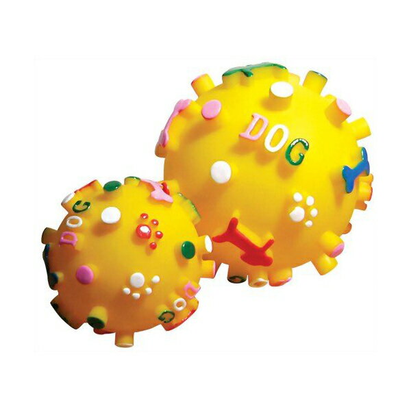 【3個セット】 ノルコーポレーション ノル プープードッグボール M イエロー 犬用おもちゃ 笛入り ボー..