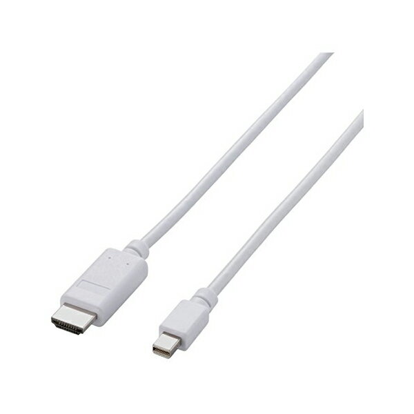 【正規代理店】 エレコム AD-MDPHDMI20WH 変換ケーブル miniDisplayPort-HDMI 2m ホワイト Mini DisplayPort-HDMI変換ケーブル