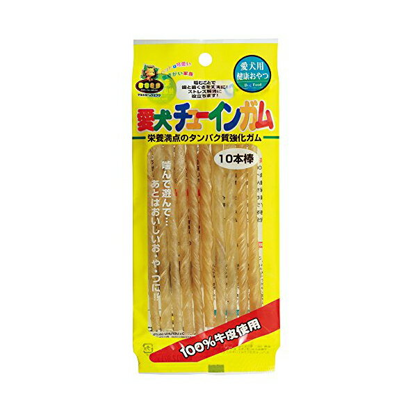 【6個セット】 マルジョー&ウエフク 愛犬ガム 10本 棒 犬 ビーフ イヌ アダルト 犬用おやつ 安心素材