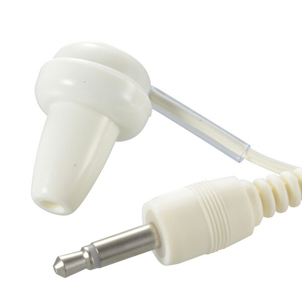 オーム電機 EAR-1203 TV Φ3.5モノラル 5M(W) OHM ホワイト オーディオ モノラルイヤホン 有線 テレビ用 イヤホン