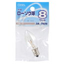 オーム電機 LB-C7208TE-C 点滅球 C7E12 8W C OHM 白熱球 電飾 点滅ローソク球 明るさ ローソク球 点灯 オーム 軽量 点滅 長寿命 白熱電球 カラフル クリア 省エネ インテリア 装飾 小型