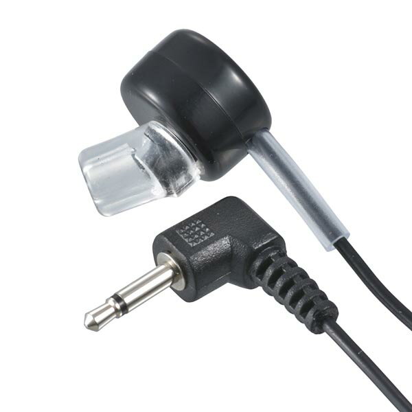 オーム電機 EAR-B251L-K モノラルイヤホン2.5 L型 1M 黒 OHM