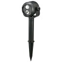 オーム電機 LS-B80GS-2 LEDセンサーライト B80GS-2 OHM 使いやすい 防犯ライト センサーライト ブラック エコフレンドリー 照明器具 オーム 屋外用 防水仕様 自動点灯 ガーデンライト 電池式 白色 土にさして使用