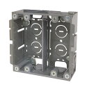 未来工業 SBP-W(M) あと付はさみボックス (2ケ用) ボックス オーム電機 取り付け簡単 ミライ パネルボックス スイッチボックス 電設資材