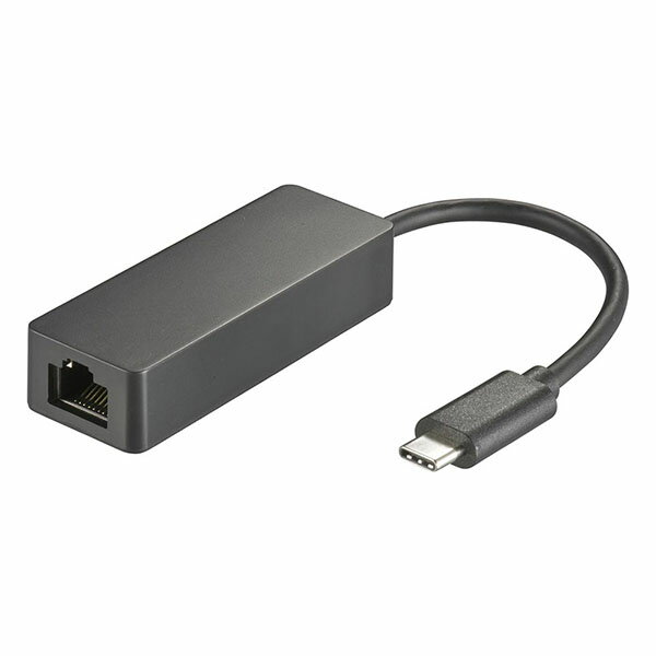 オーム電機 PC-SHL13-K GigaLANアダプター (USB Type-C接続有線LAN/1000BASE-T 1Gbps対応/10cmケーブル) 高速