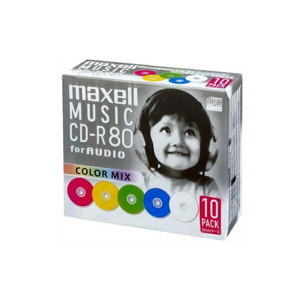 【2個セット】 マクセル CDRA80MIX.S1P10S 音楽用CD-R48倍速対応