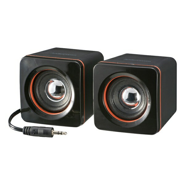 【3個セット】 オーム電機 ASP-155N ミニスピーカー (乾電池・電源不要/軽量コンパクト/φ3.5mmステレオ..