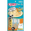 ●常温●ブランド：いなば●CIAOちゅ〜る　水分補給　まぐろ。●ペットの種類：ネコ●【商品特徴】 猫ちゃんの体液に近いミネラルバランスをに調整することにより、水分と電解質の効率的な補給をサポートします。 ●【用途】おやつ ●【素材・フレーバー】まぐろ　 ●【原材料】まぐろ、果糖ぶどう糖液糖、まぐろエキス、酵母エキス、タンパク加水分解物、増粘安定剤（加工でん粉、増粘多糖類）、クエン酸ナトリウム、ビタミンE、緑茶エキス、紅麹色素 ●【成分】たんぱく質7.0％以上、脂質0.3％以上、繊維0.1％以下、灰分0.7％以下、水分91.0％以下、約8kcal/本■今までにない液状のスナック。