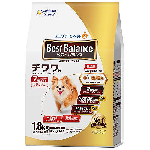 ベストバランス カリカリ仕立て チワワ用 7歳以上用 1.8kg 安心素材 価格は1個のお値段です