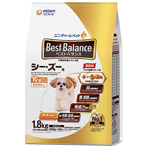 ベストバランス カリカリ仕立て シー・ズー用 10歳以上用 1.8kg 安心素材 価格は1個のお値段です