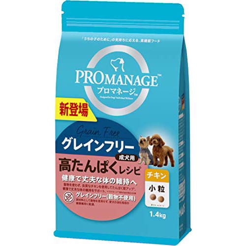 【6個セット】 マースジャパンリミテッド プロマネージ ドッグフード成犬用 高たんぱくレシピ 小粒 チキン 1.4kg イヌ アダルト 全品種 ドライフード 穀物不使用 食物アレルギー マースジャパン 犬用フード グレインフリー ドッグフード プレミアム 安心素材