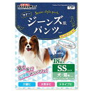 ●本体サイズ (幅X奥行X高さ) :14×10×19.5cm●本体重量:0.35kg●原産国:中華人民共和国・ブランド：ドギーマン●・こんなときにお使いください。:高齢・病気などによるおもらしに、生理時に、治療時や術後のケアに、外出時に、しつけなどに。・デニム素材をイメージした、洋服のようなデザインが魅力です。大きめのフリルで後ろ姿もキュート。.・4つのモレ防止構造:前後ガード(お腹・背中へのつたいモレを防ぐ)。シッポ穴360°吸水帯(穴のスキマからのモレを防ぐ)。左右立体ギャザー(横モレを防ぐ)。ダブルウエストテープ(ズレないようしっかり固定。つけ直しがしやすい。)・吸水量の目安は、オシッコ2~3回分です。(オシッコ量には、個体差があります。)・対象:犬・猫用(体重1.5~5kg、胴回り23~41cm)。対象犬・猫種:パピヨン、ポメラニアン、猫(中)など。※サイズ表は目安です。成長度合いや体型などにより個体差がありますので、ゆとりを持ってお使いいただくため、ペットの 胴まわり 体重 ができるだけ適応サイズの中間となるサイズをお選びください。・ペットの種類：犬・製造元リファレンス：SS18枚・メーカーにより製造中止になりました：いいえ・サイズ：SSサイズ 18枚入・商品の数量：1・保存方法：・開封後はホコリや虫が入り込まないよう封をしっかり閉じ、衛生的に保管してください。・火気の近く・直射日光が当たる所・高温多湿な所を避けて保管してください。・本品は食べられません。幼児やペットが触れない所に保管してください。・電池使用：いいえ・原材料：表面材:ポリプロピレン/吸水材:綿状パルプ、高分子吸水材/防水材:ポリプロピレン/止着材:面状テープ(ポリプロピレン)/伸縮材:ポリプロピレン、エラストマー/結合材:粘着剤