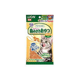 【24個セット】 PETKISSネコちゃんの歯みがきおやつチキン味プチ14g ライオン商事 猫 フード スナック