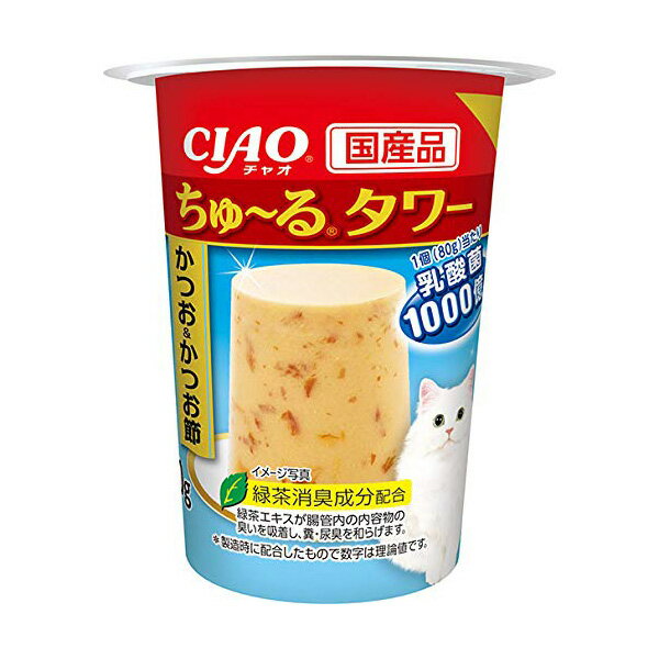 【6個セット】 いなばペットフード CIAOちゅーるタワーかつお&かつお節80g