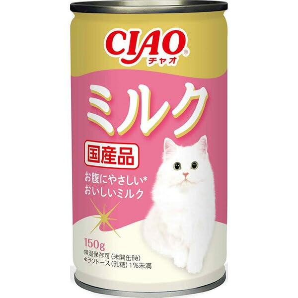 ●ブランド：いなば●お腹にやさしいおいしいミルク！●ラクトース(乳糖)1 Percent未満でお腹にやさしいミルクです。●オリゴ糖配合。●開けやすく出しやすいプルタブタイプの缶●商品の形状：ミルク●猫用のミルク缶です。おやつ、栄養補助、離乳食等幅広く与えられます。 ●ラクトース（乳糖）1％未満で、お腹にやさしいおいしさです。 ●開けやすく出しやすいプルタブタイプの缶です。 ●原材料： 乳製品、糖類（オリゴ糖等）、卵黄粉末、調味料（アミノ酸等）、タウリン