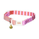 【6個セット】 ペティオ PCAT COLLAR ボーダードットカラー ピンク