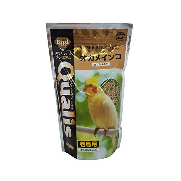 ●中型インコ類オカメインコ、小桜インコ、ルリコシインコ等の成鳥用、老鳥用に適した配合フード●フェカリス菌・オリゴ糖を配合し、健康をサポート●オカメインコの老鳥用に特化した配合シード●年齢に応じた栄養バランスを考慮した設計・内容量: 500g・原材料: ヒエ、粟、キビ、赤キビ、カナリヤシード、ヒマワリ小粒、ソバ、サフラワーシード、卵黄ペレット、ムキ粟鶏卵、フェカリス菌、オリゴ糖添加、ムキ粟クロレラ、クロロフィリン添加、ムキ粟粉末オイスター添加、香料・成分分析値: 粗繊維質13.0%以下、粗蛋白質11.6%以上、粗灰分4.2%以下、粗脂肪6.0%以上、水分11.7%以下・エネルギー: 345kcal/100g・原産国: 国産・成分: 粗蛋白質 11.6%以上、粗脂肪 6%以上、粗繊維質 13%以下、粗灰分 4.2%以下、水分 11.7%以下・代謝エネルギー: 345kcal/100g・国産製