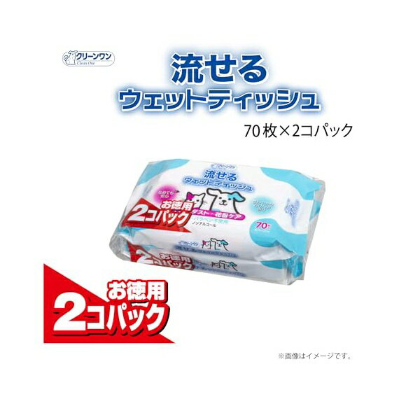 【12個セット】 シーズイシハラ クリーンワン 流せるウェットティッシュ花粉ケア70枚×2個