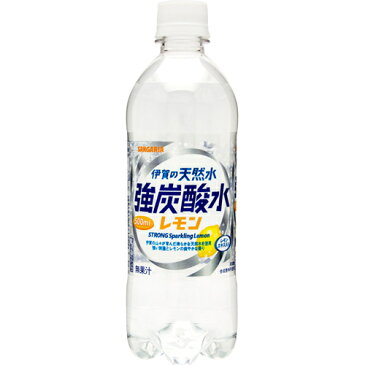 【ケース販売】サンガリア 天然水強炭酸水レモン 500ml×24本※商品は1点（個）の価格になります。