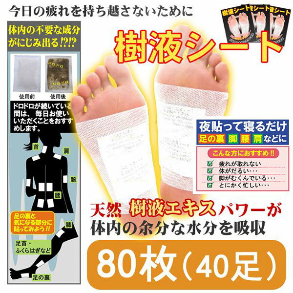足裏樹液シート(80枚入・両足40回分)